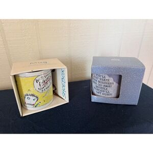 Vintage Hallmark Shoebox Greetings Mugs Set of 2 Funny Office Humor New in Box